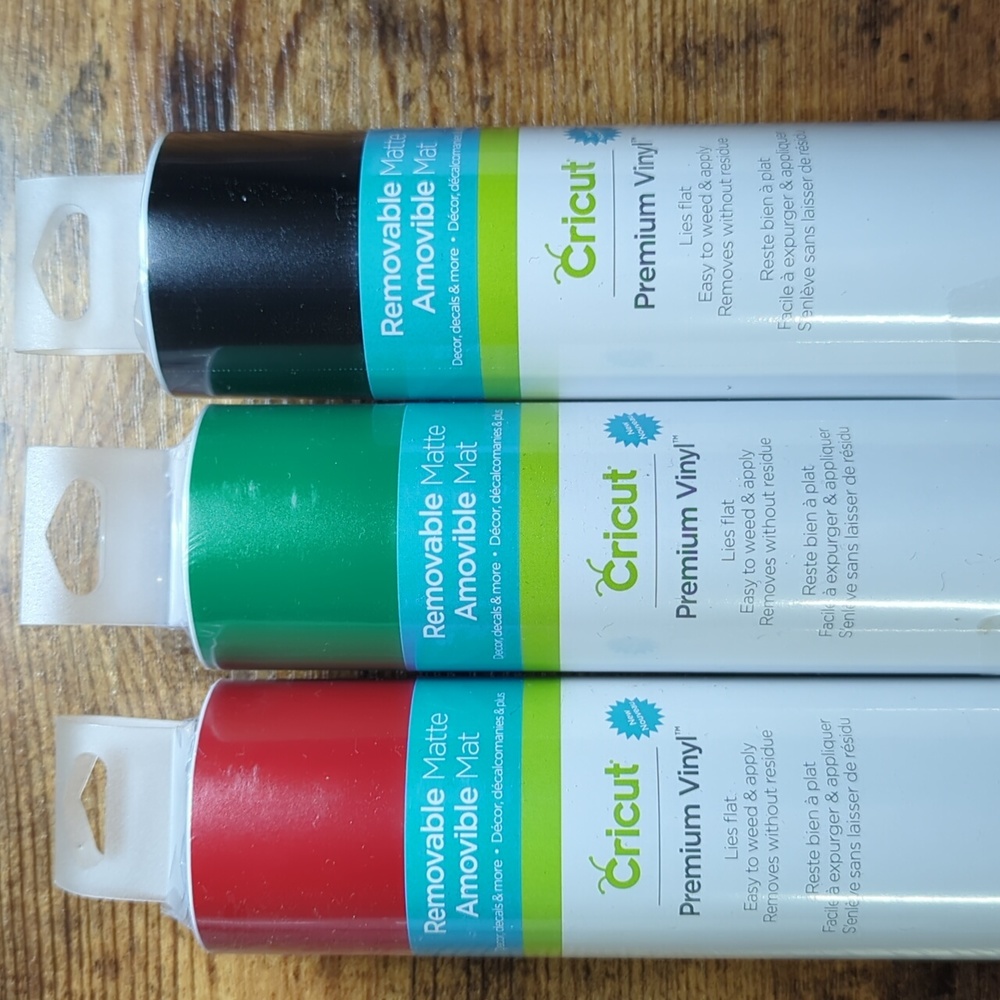 Set of 3- Cricut Premium Removable Vinyl
